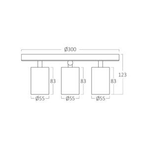 Σποτ “Beta”ροζέτα 3 x GU10  Μαύρο/χρυσό – BH04-00886
