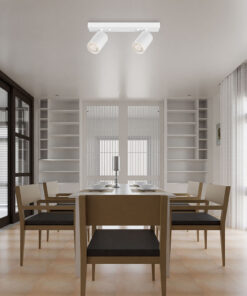 Σποτ “Beta” ράγα 2 x GU10 Λευκό – BH04-00820