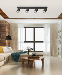 Σποτ “Beta” ράγα 4 x GU10 Μαύρο/Χρυσό – BH04-00846