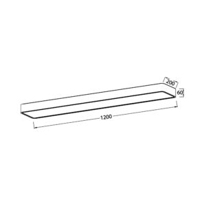 Πλαφονιέρα Blade 45W, CCT, 4650 lm, 120x20x6cm – BH16-08287