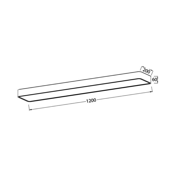 Πλαφονιέρα Blade 45W, CCT, 4650 lm, 120x20x6cm – BH16-08280