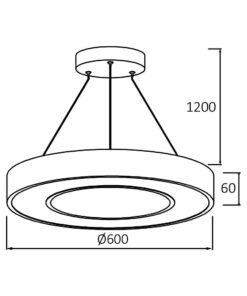 Κρεμαστό Led 45w, CCT με CONTROL 4650lm, 60cm – BH16-06291