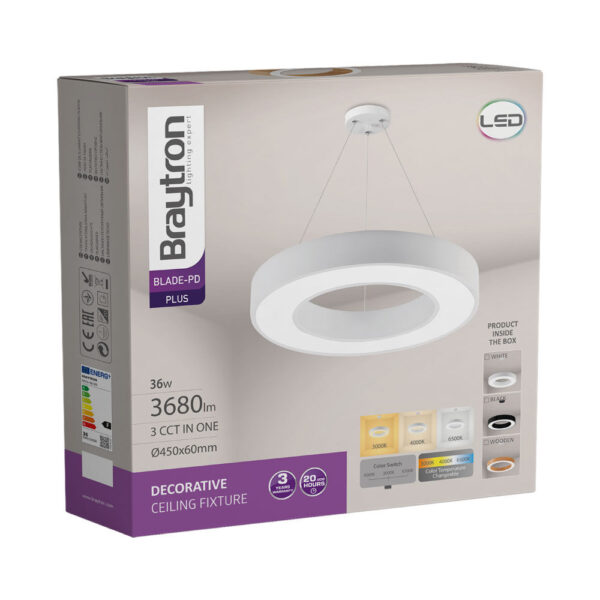 Κρεμαστό Led 36w 3680lm, CCT, 45cm – BH16-06187