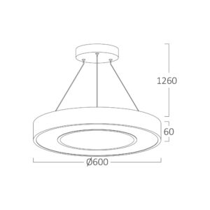Κρεμαστό Led 45w 4650lm, CCT, 60cm – BH16-06287