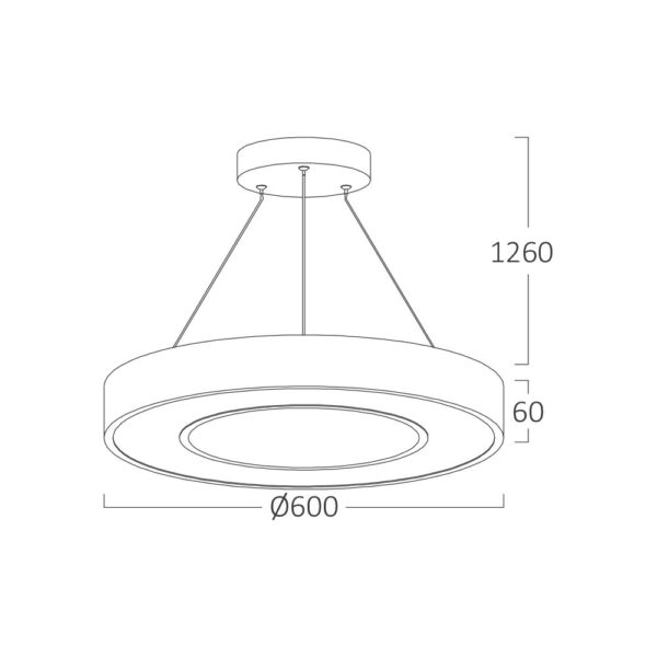 Κρεμαστό Led 45w 4650lm, CCT, 60cm – BH16-06287