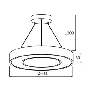 Κρεμαστό Led 45w, CCT με CONTROL 4650lm, 60cm – BH16-06297