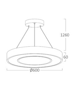 Κρεμαστό Led 45w 4650lm, CCT, 60cm – BH16-06280