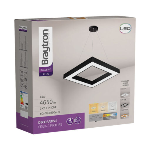 Κρεμαστό Led 45w 4650lm, CCT, 60x60x6cm – BH16-07281