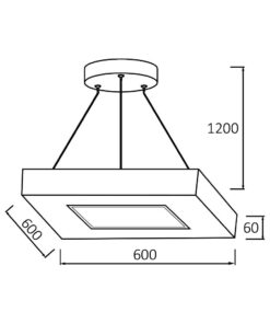 Κρεμαστό Led 45w 4650lm, CCT, 60x60x6cm – BH16-07281