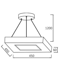 Κρεμαστό Led 36w 3680lm, CCT, 45x45x6cm – BH16-07180