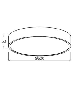 Πλαφονιέρα Blade 45W, CCT με CONTROL, 4650 lm, 50cm – BH16-04291