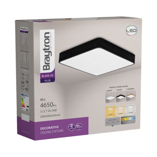 Πλαφονιέρα Blade 45W, CCT, 4650 lm, 50x50x5cm – BH16-05281