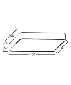 Πλαφονιέρα Blade 36W, CCT, 3680 lm, 40x40x5cm – BH16-05180