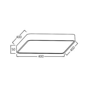 Πλαφονιέρα Blade 36W, CCT, 3680 lm, 40x40x5cm – BH16-05180