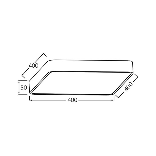 Πλαφονιέρα Blade 36W, CCT, 3680 lm, 40x40x5cm – BH16-05180