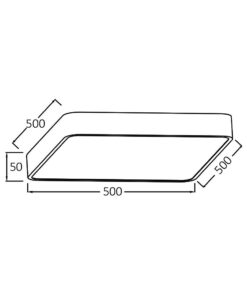 Πλαφονιέρα Blade 45W, CCT, 4650 lm, 50x50x5cm – BH16-05280