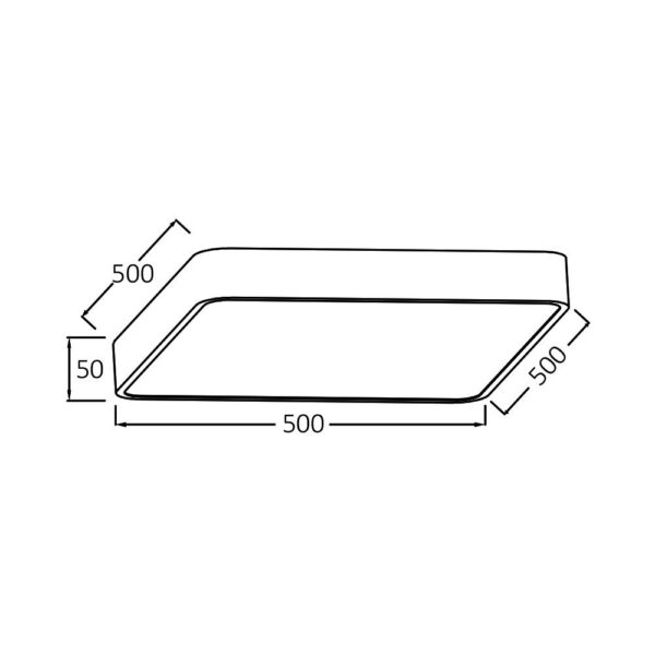 Πλαφονιέρα Blade 45W, CCT με CONTROL, 4650 lm, 50x50x5cm – BH16-05290