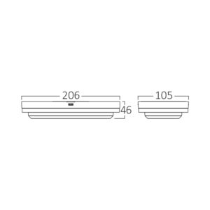 Απλίκα led “Bulkhead” 12w IP65 1320lm CCT – BC18-00281