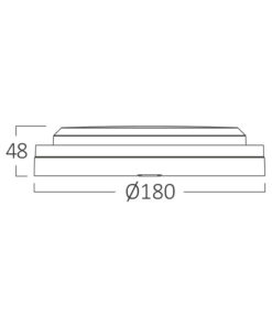 Απλίκα led “Bulkhead” 12w IP65 1320lm CCT – BC18-00681
