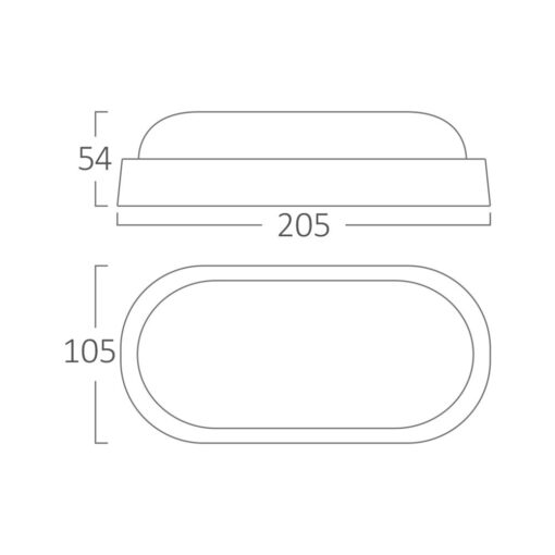 Απλίκα led “Bulkhead” 8w IP54 700lm 6500k – BC17-00730