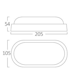 Απλίκα led “Bulkhead” 12w IP54 1140lm 3000k – BC17-00800
