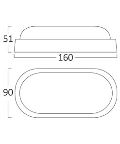 Απλίκα led “Bulkhead” 8w IP54 700lm 3000k – BC17-00700
