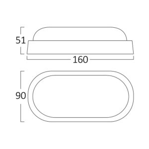 Απλίκα led “Bulkhead” 8w IP54 700lm 3000k – BC17-00700
