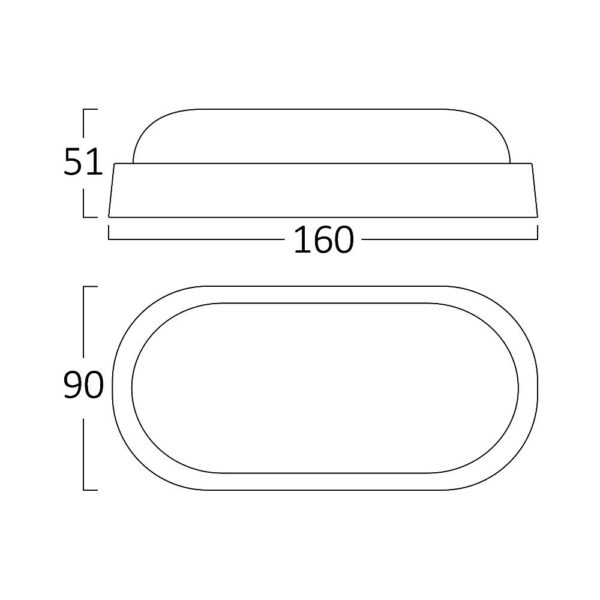 Απλίκα led “Bulkhead” 8w IP54 700lm 3000k – BC17-00700