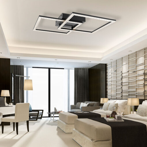 Φωτιστικό Οροφής led “Crystal” 55w 6050lm CCT με Control Λευκό – BH17-04890