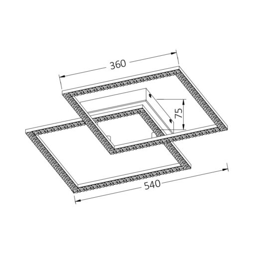 Οροφής led “Crystal” 55w 6050lm CCT με Control – BH17-04890