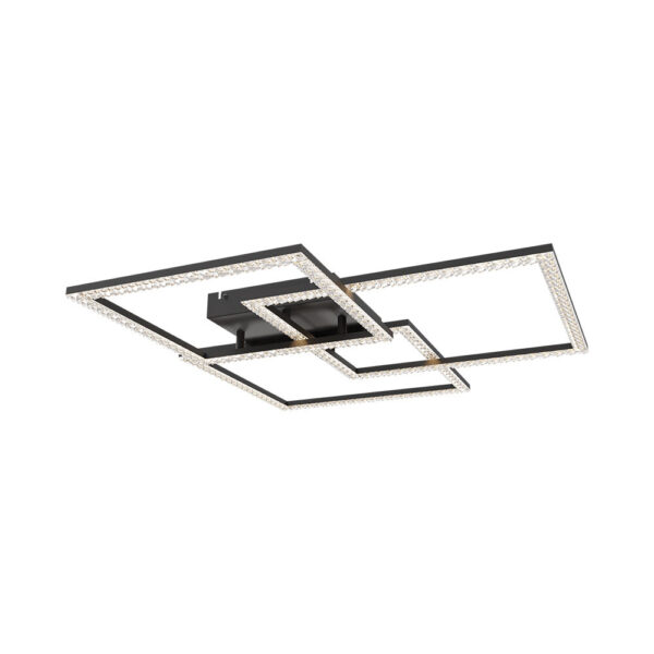 Φωτιστικό Οροφής led “Crystal” 80w 8800lm CCT με Control Μαύρο – BH17-04991