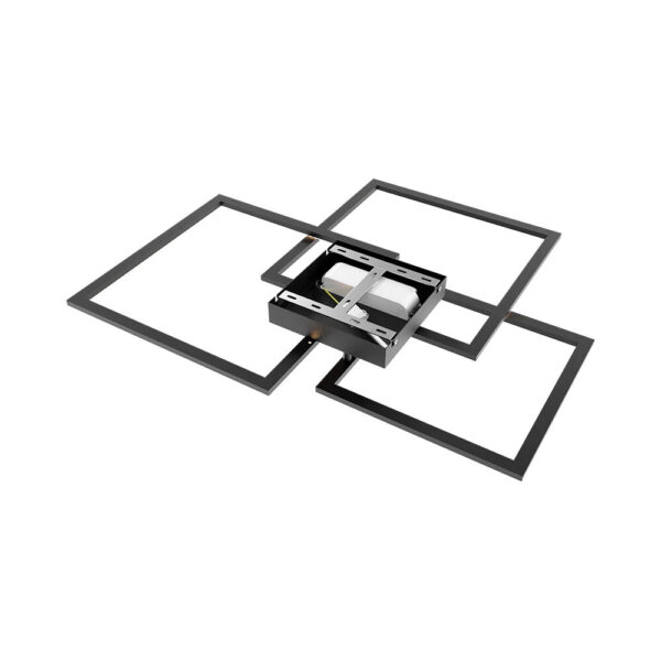Φωτιστικό Οροφής led “Crystal” 80w 8800lm CCT με Control Μαύρο – BH17-04991