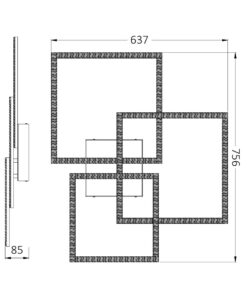 Οροφής led “Crystal” 80w 8800lm CCT με Control – BH17-04990