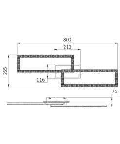 Οροφής led “Crystal” 55w 6050lm CCT με Control – BH17-05190
