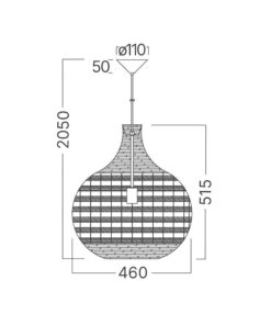 Κρεμαστό μονόφωτο RATAN 1 x Ε27 Ø46 – BV02-00035