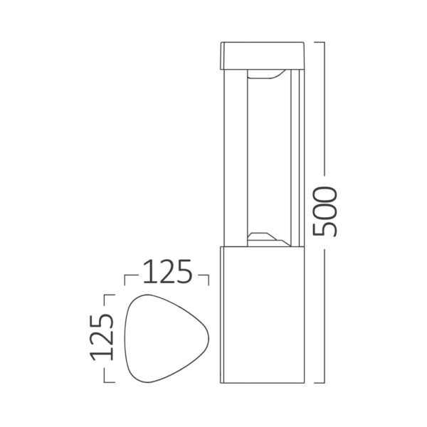 Κολωνάκι led “Dallas” 7w IP54 600lm 3000k 50cm – BG43-02102