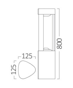 Κολωνάκι led “Dallas” 7w IP54 600lm 3000k 80cm – BG43-02302