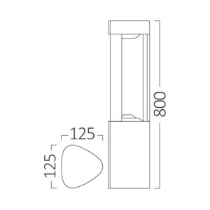 Κολωνάκι led “Dallas” 7w IP54 600lm 3000k 80cm – BG43-02302