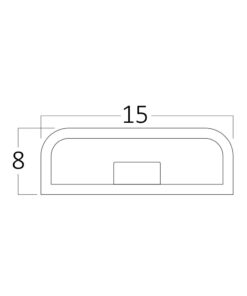 Ταινία led 2835 8w/m 950lm/m 220V IP54 3000k – BS01-00500