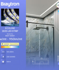 Ταινία led 2835 8w/m 950lm/m 220V IP54 4000k – BS01-00501