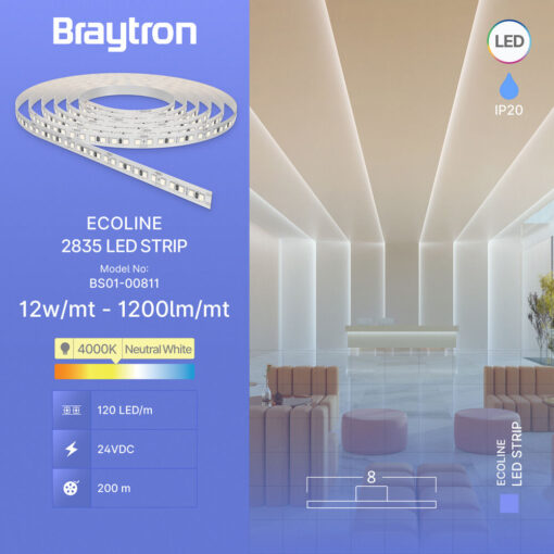 BRY-ECOLINE-12W-120L-2835-4000K-24V-IP20-LED STRIP – BS01-00811