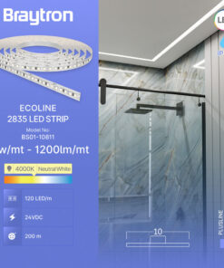 Ταινία led 2835 12w/m 1200lm/m 24V IP54 4000k – BS01-10811