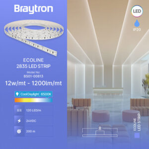 BRY-ECOLINE-12W-120L-2835-6500K-24V-IP20-LED STRIP – BS01-00813