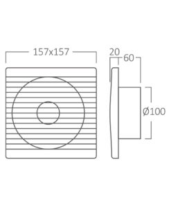 Εξαεριστηράκι Μπάνιου Λευκό 16W με Σίτα Ø100 – BZ01-00010