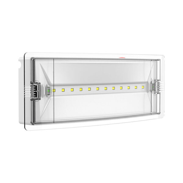 BRY-EXIT-LED-3W-HNG-IP54-WHT-EMERGENCY EXIT – BC14-00800