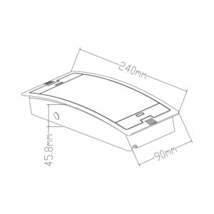 BRY-EXIT-LED-3W-HNG-IP54-WHT-EMERGENCY EXIT – BC14-00800