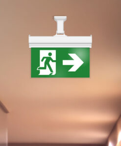 BRY-EXIT-LED-3W-HNG-IP20-WHT-EMERGENCY EXIT – BC14-01100
