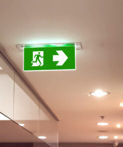 BRY-EXIT-LED-3W-RCS-IP20-WHT-EMERGENCY EXIT – BC14-01120