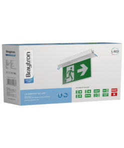 BRY-EXIT-LED-3W-RCS-IP20-WHT-EMERGENCY EXIT – BC14-01120