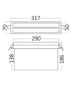 BRY-EXIT-LED-3W-RCS-IP20-WHT-EMERGENCY EXIT – BC14-01120